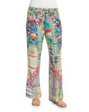 Elleng Printed Drawstring Pants 