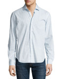 Circle-Print Sport Shirt, White