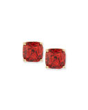 small glittered square stud earrings