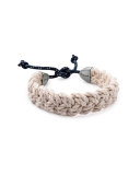Nantucket Men's Braided Bracelet, Natural/Indigo