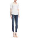 The Stiletto Townie Faded Slim Cropped Jeans