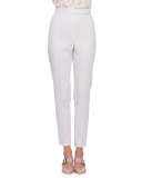 High-Waist Narrow-Leg Pants, Ivory