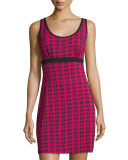 Astaire Jersey Chemise, Deep Ruby/Black