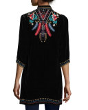 Ava Velvet Draped Cardigan