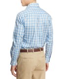 Island Plaid Sport Shirt, Blue