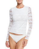 Skull Lace Rashguard, White
