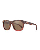 Tortoise Plastic Sunglasses, Havana Red