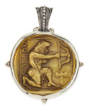 Men's Sterling and Bronze Hercules Pendant
