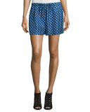 Liri Printed Silk Drawstring Shorts