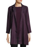 Gypsum Jacquard Long Stand Collar Jacket