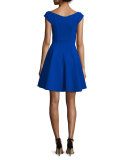 Amethys Cap-Sleeve Fit & Flare Dress 