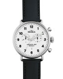 43mm Canfield Chronograph Watch, Black/White