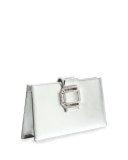 Tiffany Metallic Calfskin Pochette Bag, Silver