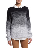 Textured Ombre Pullover Sweater