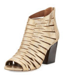 Greece Laser-Cut Open-Toe Bootie