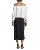 Totto Off-The-Shoulder Ruffle Top