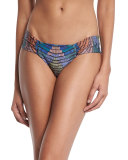 Radial Ruched-Side Swim Bottom