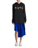 Lance Hooded Crest Sweatshirt, Black