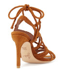 Tonni Suede Strappy Sandal, Whiskey