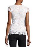 Debut Lace Cap-Sleeve Top