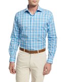 Bay Plaid Sport Shirt, Blue