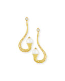 Flamenco 18k Filigree Pearl Tip Earrings
