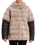Reversible Short-Sleeve Mink Vest