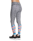 Graphic Long Sport Leggings, Tribal Effect