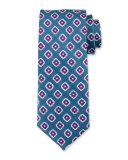 Fancy Diamond Silk Tie, Blue