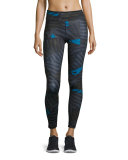 Captain Ankle Compression Tights, Bolt Stripe