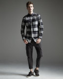 Plaid Patch-Pocket Sport Shirt, Onyx/Multi