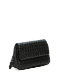 Intrecciato Small Chain Crossbody Bag, Black