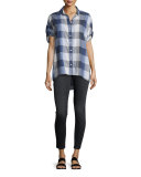 The Big Roll-Sleeve Shirt, Picnic Plaid