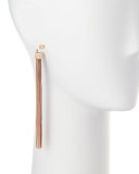 Double Cubo Tassel Earrings, Rose Gold