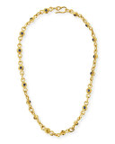 22K Gold Blue & Yellow Sapphire Necklace, 19"