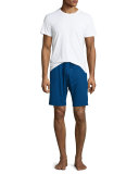 Jersey Drawstring Lounge Shorts, Blue