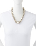 Oxidized Silver Cone Bead Necklace