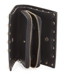 Rockstud Leather French Wallet