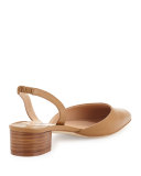 Aspro Sambra Leather Slingback Pump, Camel