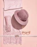 Nell Handmade Wool Fedora Hat, Dusty Rose