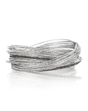 Spring Sterling Silver Bracelet w/ Interlaced Stacks