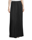 Hilde Pleated Maxi Skirt, Black