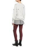 The Embroidered Star Sweatshirt, Heather Gray