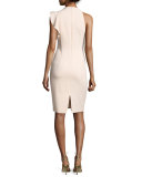 Pabla Ruffle-Trim Stretch Crepe Cocktail Dress