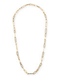 Crystal-Encrusted Link Necklace, 32"