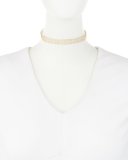 Diamond-Cut Crisscross Choker Necklace, Golden