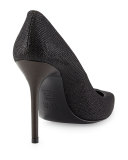 Nouveau Metallic Pointy-Toe Pump, Black
