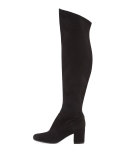 Blythe Suede 75mm Over-the-Knee Boot, Black