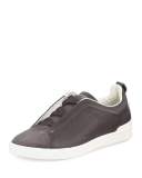 Couture Men's Triple-Stitch Leather & Suede Low-Top Sneaker, Gray