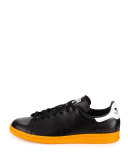 Stan Smith Leather Sneaker, Black/White/Orange